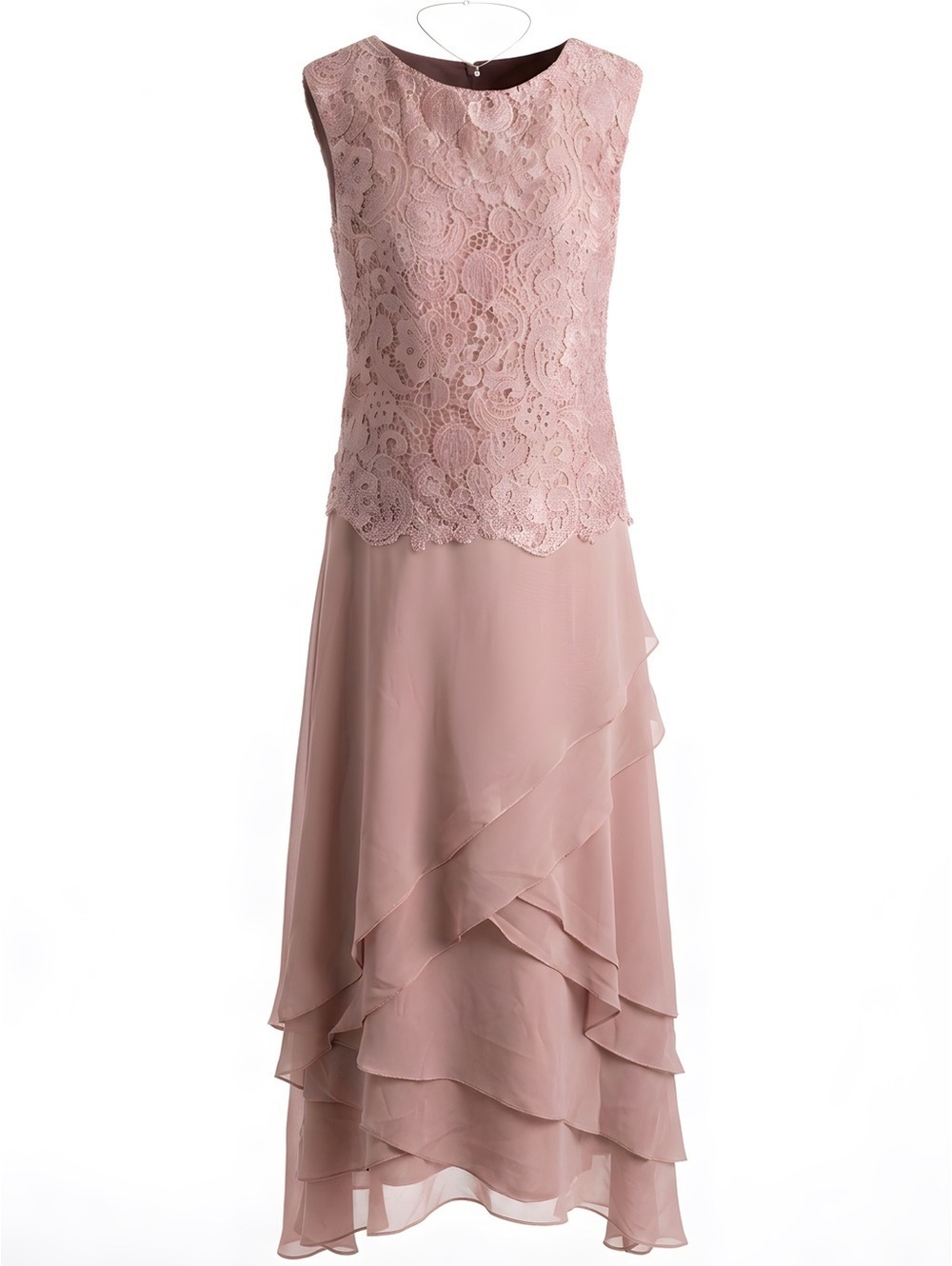 Mother of the Bride /Groom Clearance Sale - Asymmetrical Pink Lace Dress